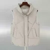 Gilets pour femmes Femmes Veste d'hiver Coupe-vent Manteau de gilet chaud pour col montant élégant avec poches Boutons de fermeture à glissière Placket