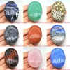 60 40 20mm FRET STONE Natural Amethyst Rose Quartz Healing Crystal Mineral Palm Gemstone Hand Beauty Massage Tool Wholesale 231227