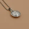 10 pièces Antique en alliage d'argent ST benoît médaillon pendentif collier pour hommes cadeaux religieux A-563d