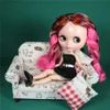 Soldat Icy DBS Blyth Doll 1 6 BJD Pink and Brown Hair Joint Body 30cm Girl Gift Anime Naken Doll 231207