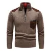 Projektant SWEATER MĘŻCZYZNA Zimowa nowa stojąca szyja zagęszczona sweter pullover dzianinowy odzież męskie w rozmiarze 228