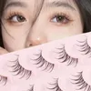 False Eyelashes Manga Lashes 5 Pairs Anime Cosplay Faux Mink Lashes Korean Natural short Full Strip Lashes Clear Band Soft Eyelashes Extension 231206