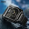 Wind Domineering Hip-Hop Big Dial Punk Watch for Men, High-End och stilig dubbel Display Business Personality Style