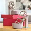 platform Gladiator Sandalen Pumps schoenen Dames Dikke bodem en dikke hak Kooitype Luxe ontwerpers Jurk Avondfabrieksschoeisel