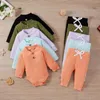 Ensembles de vêtements Body pour enfants automne hiver combinaison à manches longues pour bébé pour garçons et filles deux pièces ensemble de vêtements pour bébé né barboteuses