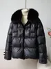 Dames Down Parka Natuurlijke Echte Bontkraag 90 Eend Jas Streetwear Nertsenhaar Mode Winterjas Vrouwen Dikke Warme 231207