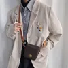 Evening Bags Style Retro Brown Small Shoulder Bag Simple Man Messenger Crossbody Bag Man Pu Leather Mini Phone Bag 231207