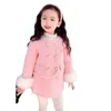 Clothing Sets Baby Girls Set for Children's Winter Thick Sweet Temperament Two Piece Kids Suit Outfits 231207