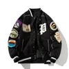 Herenjassen Winter Varsity Jacket Heren Dames Letter Badge Amerikaans honkbaljack Straatmode Hiphopjas Jeugd Paarkleding Blauw Rood 231206