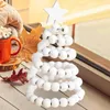 Christmas Decorations Mini Wooden Tabletop Tree 10x17cm Xmas Table Desk Decoration For Wedding Engagement Restaurant Bars Kindergarten