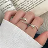 Cluster Ringen Top Kwaliteit 925 Zilveren Ring Voor Dame Vinger Accessoires Trend Snake Patroon Vrouwen Sieraden Verstelbaar