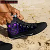 Dress Shoes Men's Cool Purple Skull Lava High Top Canvas Casual Men Laceup Flats Sneaker Vulcanize for Male Zapatos 231207