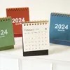 2024 calendário simplificado inglês mini calendário agenda organizador escritório desktop decoração 8 cores escolher p21