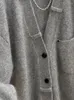 女性のニット韓国秋冬2023年衣類灰色の編み暖かいカーディガンセーターコート女性アウトウェアトッププロモーションx496