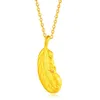 Yadis Fine Jewelry 7.7G 999 Collane con ciondolo in piuma a catena in vero oro puro per le donne