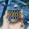 925 Sterling Silver High Quality Large Kaleidoscope Clover Armband Women's Luxury Jewelry Gift till Friends