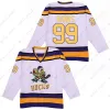 The Mighty Ducks Jersey 96 Charlie Conway 33 Greg Goldberg 99 Adam Banks 66 Gordon Bombay 44 Fulton Reed 21 Dean Portman Movie Ice Hockey Je