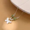 Pendentif Colliers Mode Perle Papillon Charme Collier Pour Femmes Filles Fête De Mariage Bijoux Ras Du Cou Dz475