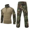 Racing Sets Tactische militaire schietuniform voor heren Camouflage G3 Combat Shirts Cargobroek met kniebeschermers Paintballpakken
