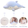 Poupées en peluche jouets dauphin, joli oreiller Animal doux en peluche pour enfants filles canapé coussin de couchage cadeau 231206