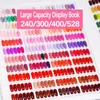 Nail Practice Display 400/528/120 Colors Nail Gel Polish Display Chart Nail Polish Color Card Acrylic Cover Showing Shelf Holder with False Tips 231207