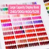 Exibição para prática de unhas 400/528/120 cores Gráfico de exibição de esmalte de gel para unhas Cartão colorido de esmalte Capa de acrílico mostrando suporte de prateleira com pontas falsas 231207