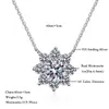 Wedding Jewelry Sets 100% 925 Sterling Silver Necklace Earring For Women 2cttw Real Diamond Sunflower Pendant Neck Chain Fine Jewelry GRA 231204