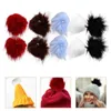 Hänge halsband 10 st pompoms hatt fluffig faux päls