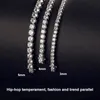 Chokers Neetim 925 Sterling Silver Real Tennis Necklace Armband For Women Men Lab Diamonds With GRA Certificate Neck Chain 231204