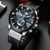 Armbanduhren Curren Uhr Chronograph Sport Herrenuhren Quarzuhr Leder Männliche Armbanduhr Relogio Masculino Mode Geschenk für Männer 231206