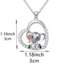 Cute Creative Elegant Baby Elephant Heart-shaped Pendant Necklace Birthday Party Anniversary Gift Jewelry