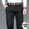 Pantalons pour hommes 2023 Printemps Fibre de bambou Casual Style classique Business Mode Kaki Stretch Coton Pantalon Mâle Marque Vêtements 231206