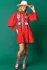 Robes de grande taille Robe de Noël élégante africaine pour les femmes 2024 Dashiki automne paillettes mini dames vêtements africains traditionnels 231207