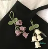 Porte-clés longes mignon fait à la main tissage fleur carillons éoliens porte-clés lanière sac à tricoter pendentif voiture bibelot anneau boucle porte-clés charmes