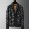 23ss designer jacket men long sleeve luxury plaid knit oversized jackets winter mens coat