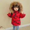 Daunenmantel -30 Grad Kinder Winterkleidung Camouflage Dicke Jacke für kleine Jungen warme rote Mädchen 2-8T