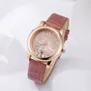 Wristwatches Women Quartz Watch Fashion Diamond Dial Ladies Rhinestone Leather Strap Writwatch Clock Zegarek Damski Relogio Feminino