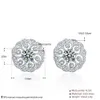 Genuine 0.5ct Moissanite Diamond Snow Stud Earrings Ladies Solid 925 Sterling Silver Earring for Wedding Jewelry