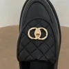 Chaussures habillées Mocassins de créateurs Automne Cuir All-Match Petits canaux Cuir Haute Qualité Femmes Oxford Single Foot Boucle en métal Noir Single Shoe Ballerines