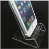 Universal General Clear Transparent Acrylic Mount Holder Display Stand visas för iPhone Samsung mobiltelefon Mobiltelefon
