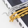 ステンレススチールハンドメイドチェーンパーソナライズされたチタンスチール幾何学的多層ネックレス卸売韓国バージョンファッショントレンド