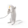 Objetos decorativos estatuetas modernas luzes de mesa led resina animal rato gato esquilo led luzes noturnas mouse candeeiros de mesa decoração para casa luminárias de iluminação 231207