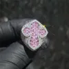 Luxury Two Color Iced Out Cross Ring Hip Hop Rapper VVS D Color Moissanite Diamond Baguette Cut for Mens Jesus Rings