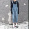 Men's Pants Spring Autumn Ripped Denim Overalls Couples Large Size Loose Casual Suspenders Nine-point Men Trousers Male Clothes