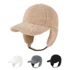 Casquettes de baseball Nouveau hiver cachemire épais chapeau de baseball pour hommes et femmes de luxe simple tendance en plein air coupe-vent cache-oreilles cache-oreilles chauds 231207