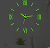 Wall Clocks DIY Digital Decoration Reverse Luminous Left Way/Right Way Clock Stickers Night Vision Grow Watches Creative Cute Reversing