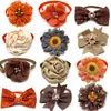 Vêtements pour chiens 50/100pcs Thanksgiving Fournitures pour animaux de compagnie Citrouille Turquie Bow Tie Collier Bowties Accessoires de toilettage pour petits chiens