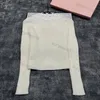 Maglione da donna a maniche lunghe lavorato a maglia cardigan designer giacca slim fit moda lettera ricamata lavorata a maglia