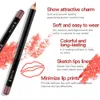 أقلام الرصاص الشفاه 12pcs مجموعة لطيفة مقاومة للماء طويلة الأمد قلم رصاص Lipliner Pen Makeup Cosmetic 231207