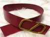 Haute qualité 70cm largeur noir rouge ceinture designer grand or boucle lisse ceintures de mode pour hommes femmes affaires strap8309314